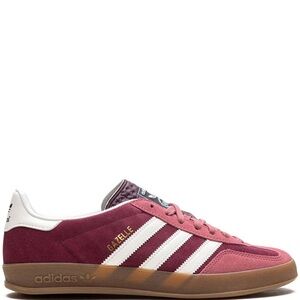 Adidas Gazelle Burgundy and White Shoes